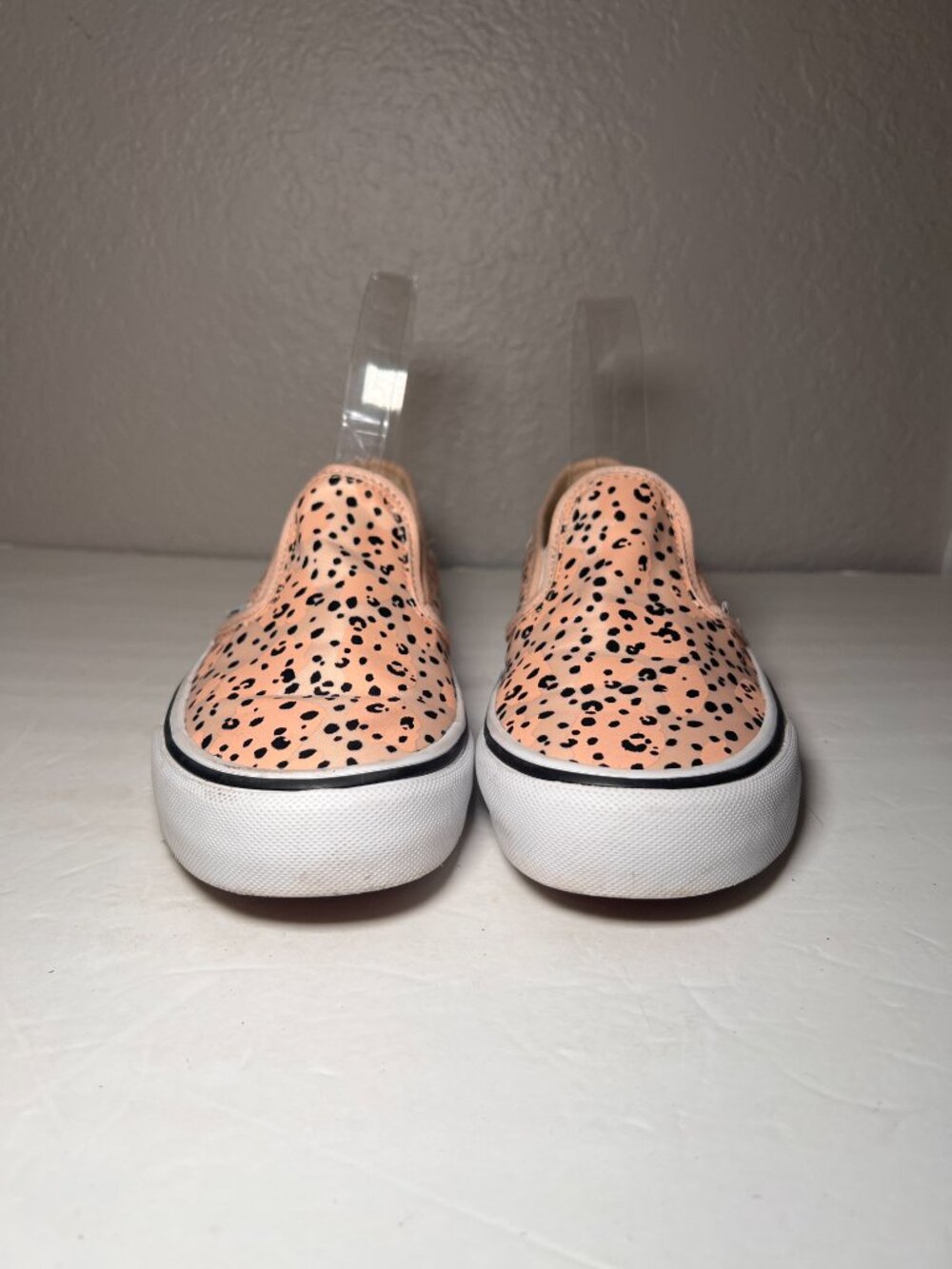 Vans Women Size 5.5 Ultracush Leila Hurst Peach Cheetah Print Sneakers Slip On - Picture 5 of 11